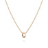 Initials Brick Alphabet Letter Necklace Rose Gold Layered Steel Jewellery